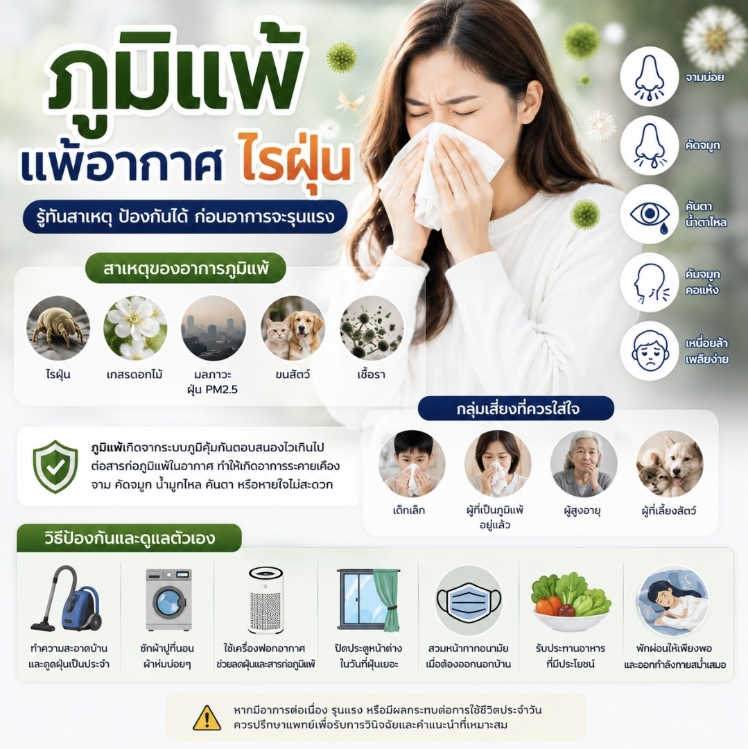 ภูมิแพ้อากาศ จาม คัดจมูก