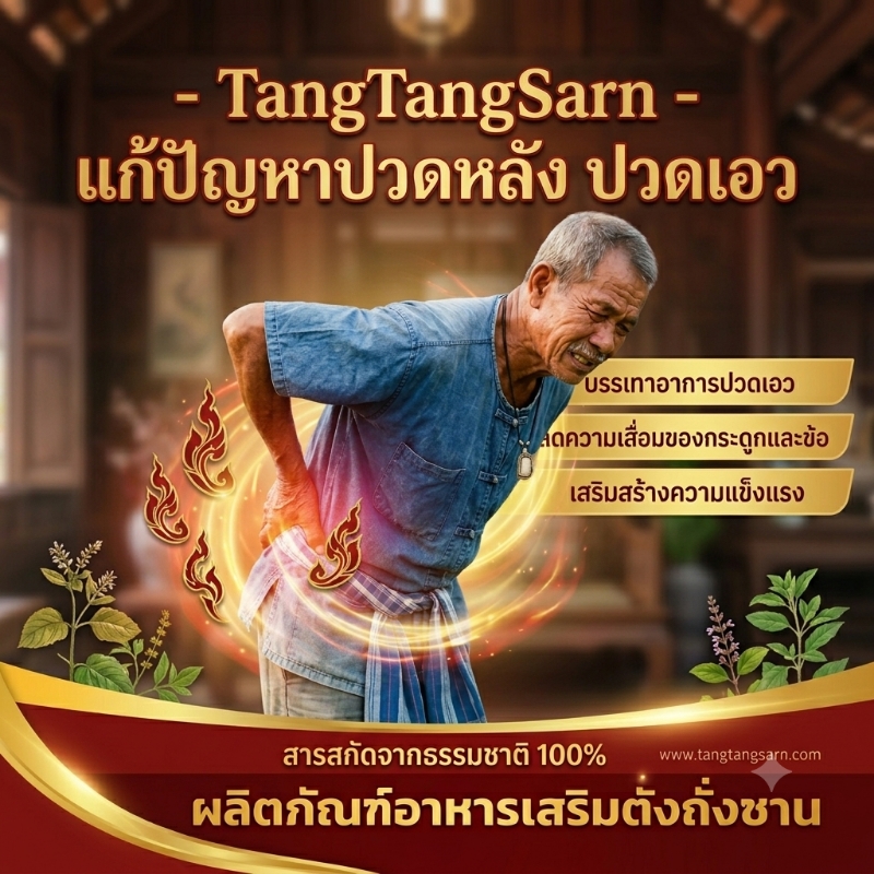 ตังถั่งซาร์น สมุนไพรแห่งความหวัง แก้ปัญหาปวดหลังปวดเอว