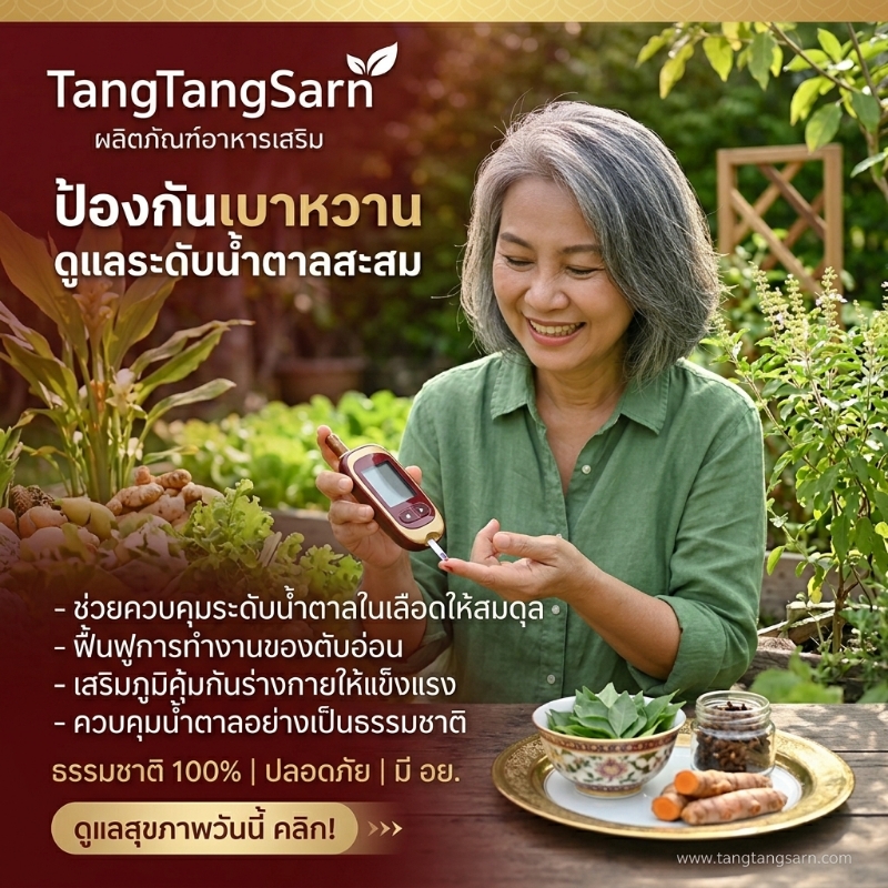ตังถั่งซาร์น สมุนไพรแห่งความหวัง ลดน้ำตาลในเลือด ควบคุมเบาหวาน